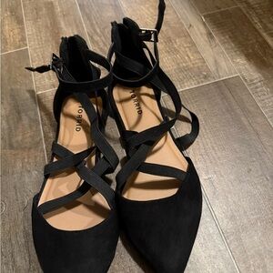 Torrid Black Strappy Flats